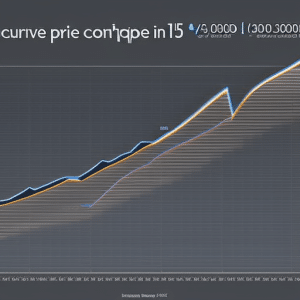 An illustration of a line graph with a rising curve that shows the increase in Ethereum price over time