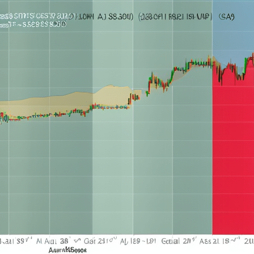 Ful chart showing the rise and fall of ETH prices over the past year