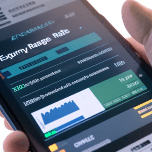 up of a hand holding a tablet with a graph tracking the currency exchange rate of Ethereum