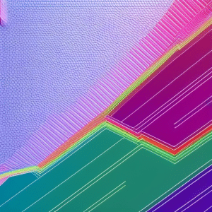 L, abstract representation of a graph with gradual changes, depicting the ebb and flow of Ethereum price movement