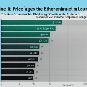 A line graph showing the price of Ethereum from its launch to present