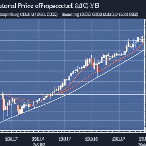 A chart showing the historical and projected price of Ethereum, with a long-term trend line rising to the future