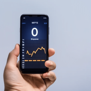 -up of a hand holding a smartphone displaying a graph of the 12 Ethereum rate in [Specific Country/Region]