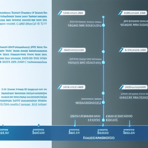 A timeline graph with Ethereum's value throughout its history, with a blue line representing the growth