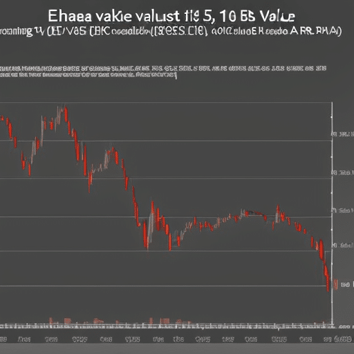 A graph with a steadily increasing line that leads to a peak of 25, representing the market value of ETH