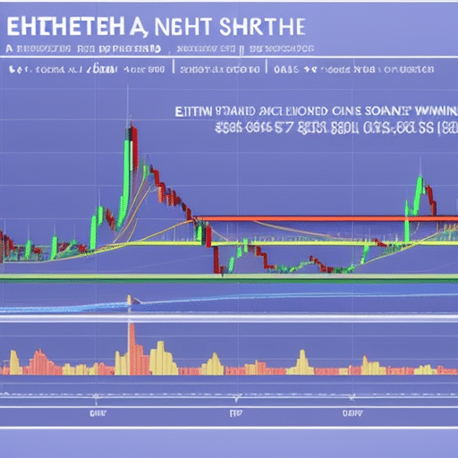Al graph with a line chart showing the 25-day price analysis of Ethereum (ETH)