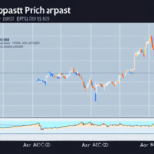 Graph showing the steady increase of the Ethereum price over the past year, with the current price of 0