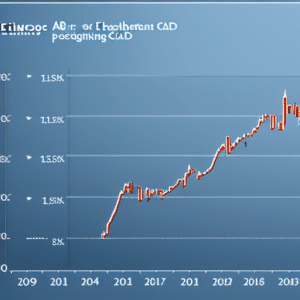 showing the progression of the Ethereum Cad Price from the beginning of the current year to present