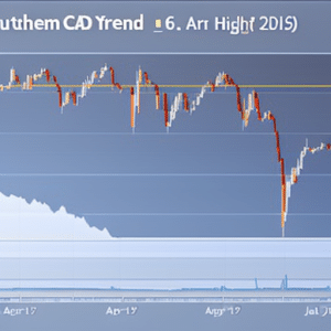 of the Ethereum CAD price trend over the past year, with clear symbols to show highs and lows