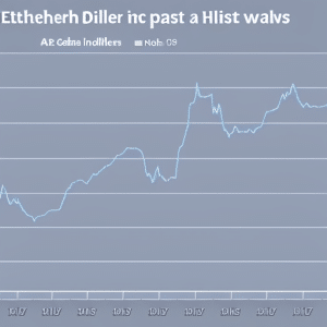 Graph showing the Ethereum price in Canadian dollars over the past 12 months, with a key indicating the highs and lows