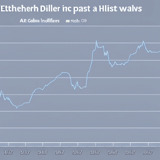 Graph showing the Ethereum price in Canadian dollars over the past 12 months, with a key indicating the highs and lows