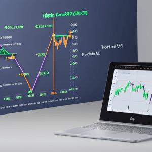 with a line tracking a portfolio's Ethereum value over time, with a price alert icon marked when it reaches a predetermined milestone