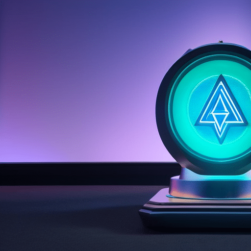 M clock with a glowing Ethereum logo above it, set to 11:30 AM