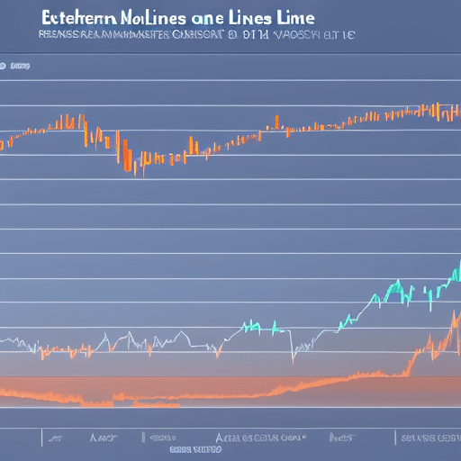 with two lines: one showing the Ethereum price over time, and the other showing the Ethereum market outlook over time