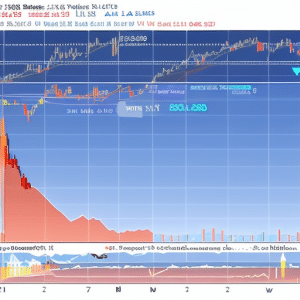 showing Ethereum's price and volume trends on the current day, highlighted with arrows and annotations