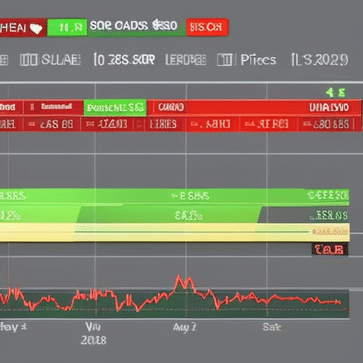 of the Ethereum price in CAD over the last 24 hours, with a green up arrow and a red down arrow to signify the current trend