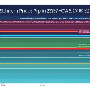 Y-colored graph with multiple shaded regions representing the Ethereum price in CAD over the past two years, with lines and points depicting the highs and lows