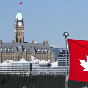 depicting the live Ethereum price in Canada with a Canadian flag superimposed in the background