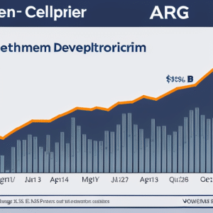 Raph showing the price of Ethereum over a timeline with a clear comparison to a similar developer-oriented cryptocurrency