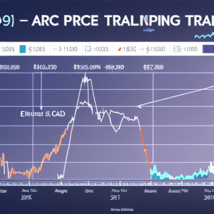 comparing the price of Ethereum on various trading platforms with colorful arrows indicating highs and lows