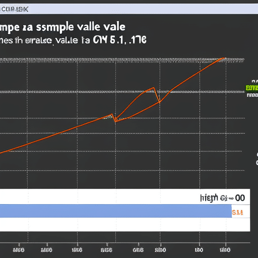 E line graph showing a steep incline in value from 0