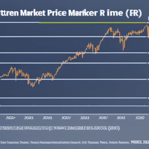 chart showing the Ethereum market price over a five-year time frame, with an upward trend, and a comparison of the price to the S&P 500