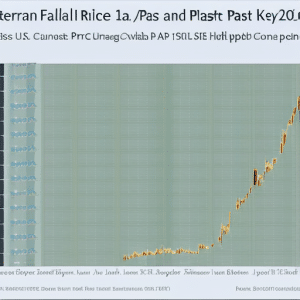 charting the rise and fall of Ethereum prices over the past 5 years, with labels and key data points highlighted