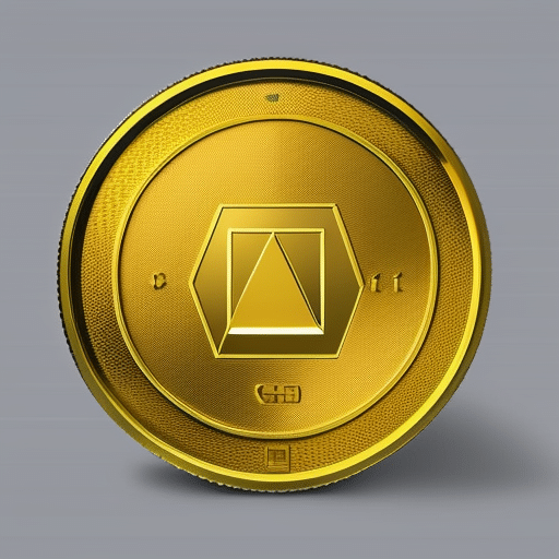 E of a chart with a dramatic spike in price and a digital gold coin with the Ethereum logo prominently displayed