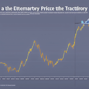 of the Ethereum price trajectory over the last month, with a highlighted line showing the current rate