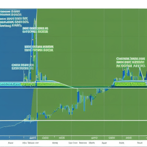 And green chart with a downward sloping line, depicting the value of Ethereum over time for Australian traders