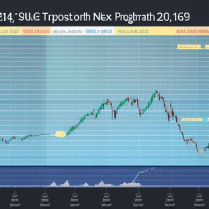 chart with a line that gradually rises from the lower left corner to the upper right corner, representing the Ethereum price projection for next month