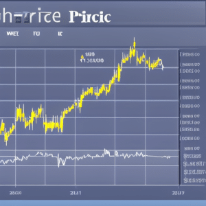 An image of a chart displaying the Ethereum price over a one month period with an arrow pointing up