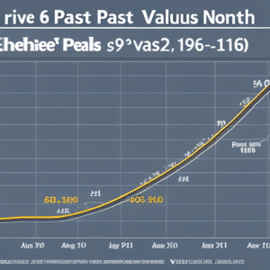 Graph showing the rise and fall of Ethereum values over the past 6 months