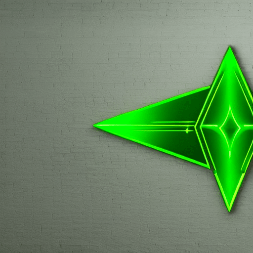 Ng green-and-gold Ethereum X logo with alert-signal-style arrows pointing up and down