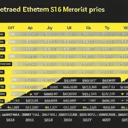 W and black graph with live staked Ethereum prices, showing rises and dips in the market