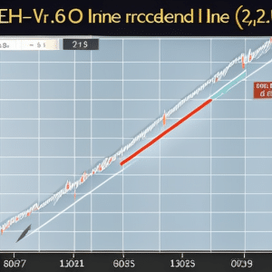 of a trend line with a sharp upward spike, demonstrating the predicted price of 0