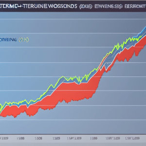 , colorful graph with an upward-trending line to show the increasing value of Ethereum over time