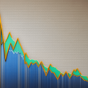 Strated graph of a steep upward curve showing the growth of Ethereum prices, with a star at the peak