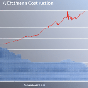 showing the fluctuation of the Ethereum cost from 0