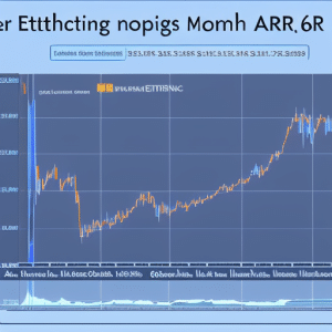 showing the fluctuating prices of Ethereum over the past 6 months, with highlighted peaks and valleys