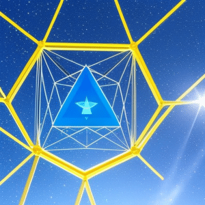 An image depicting a vibrant Ethereum symbol soaring into a clear blue sky, surrounded by a luminous constellation of interconnected nodes, representing the surging price and intricate analysis of Ethereum's future